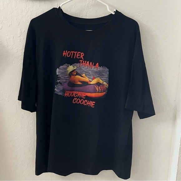 Other - Alan Jackson Hotter Than a Hoochie Coochie Black Graphic T Shirt Size Medium